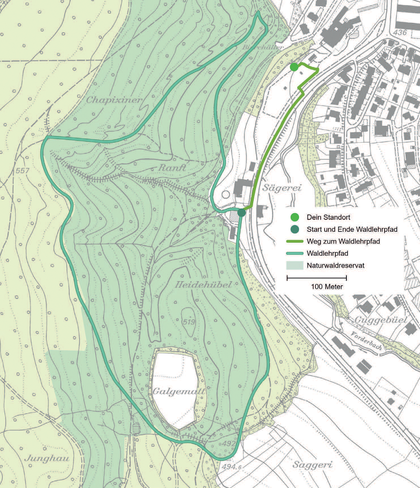 Karte Waldlehrpfad